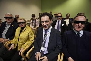 Dr Sule-Suso is seen here with guests (wearing 3D glasses) involved in fundraising.